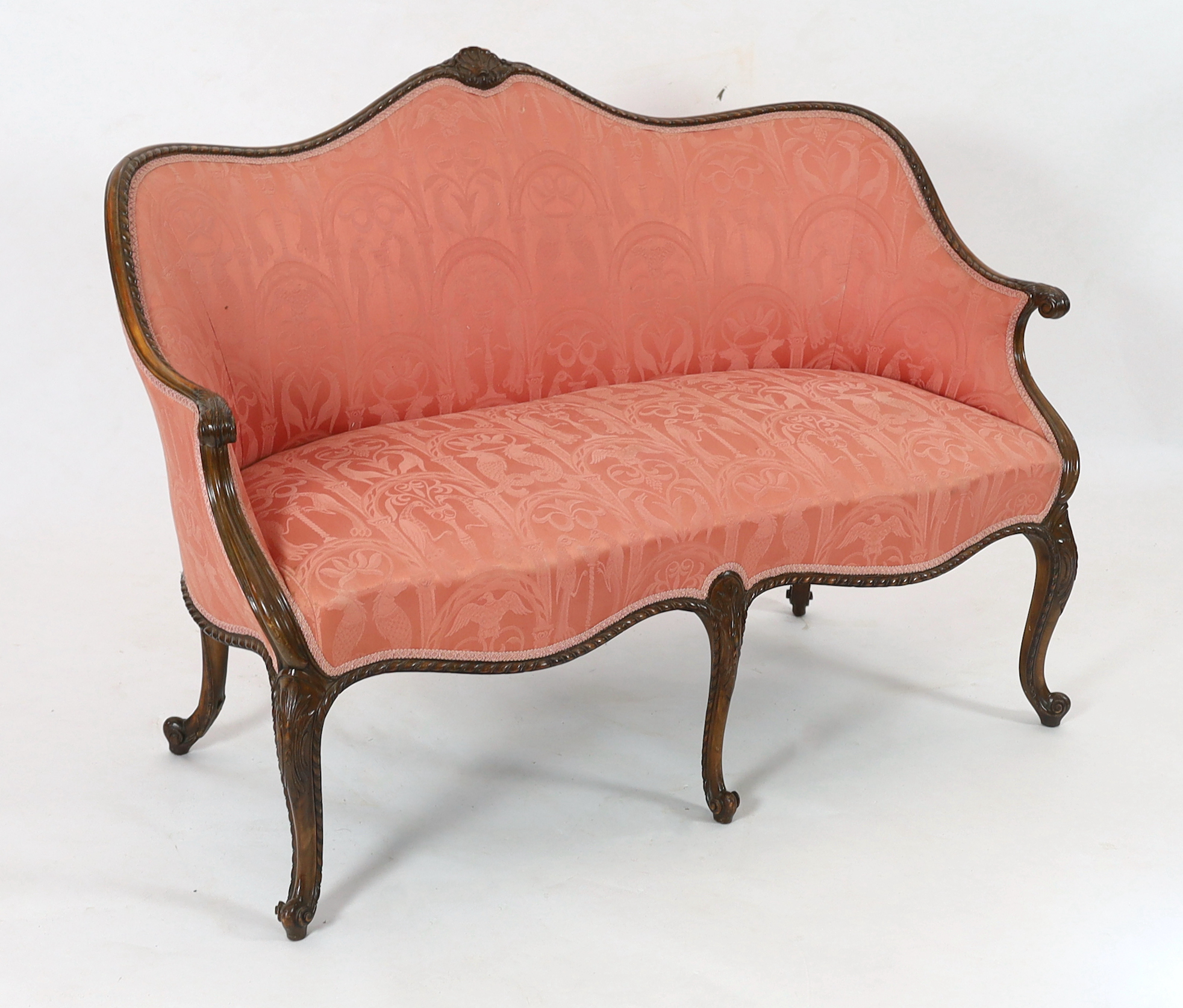 A Hepplewhite style mahogany settee